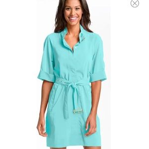 Donna Morgan Silk shirt dress in coral size 0